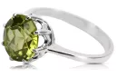 Artesanía vintage Anillo Peridoto amarillo Plata de ley 925 vrc157s